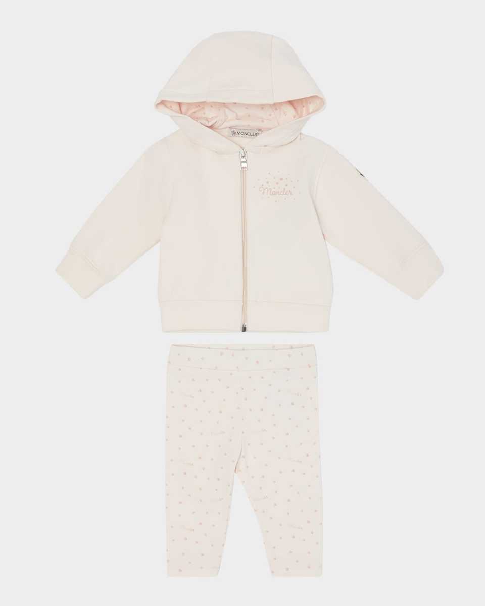 Girl's Hoodie & Star-Print Leggings, Size 1M-